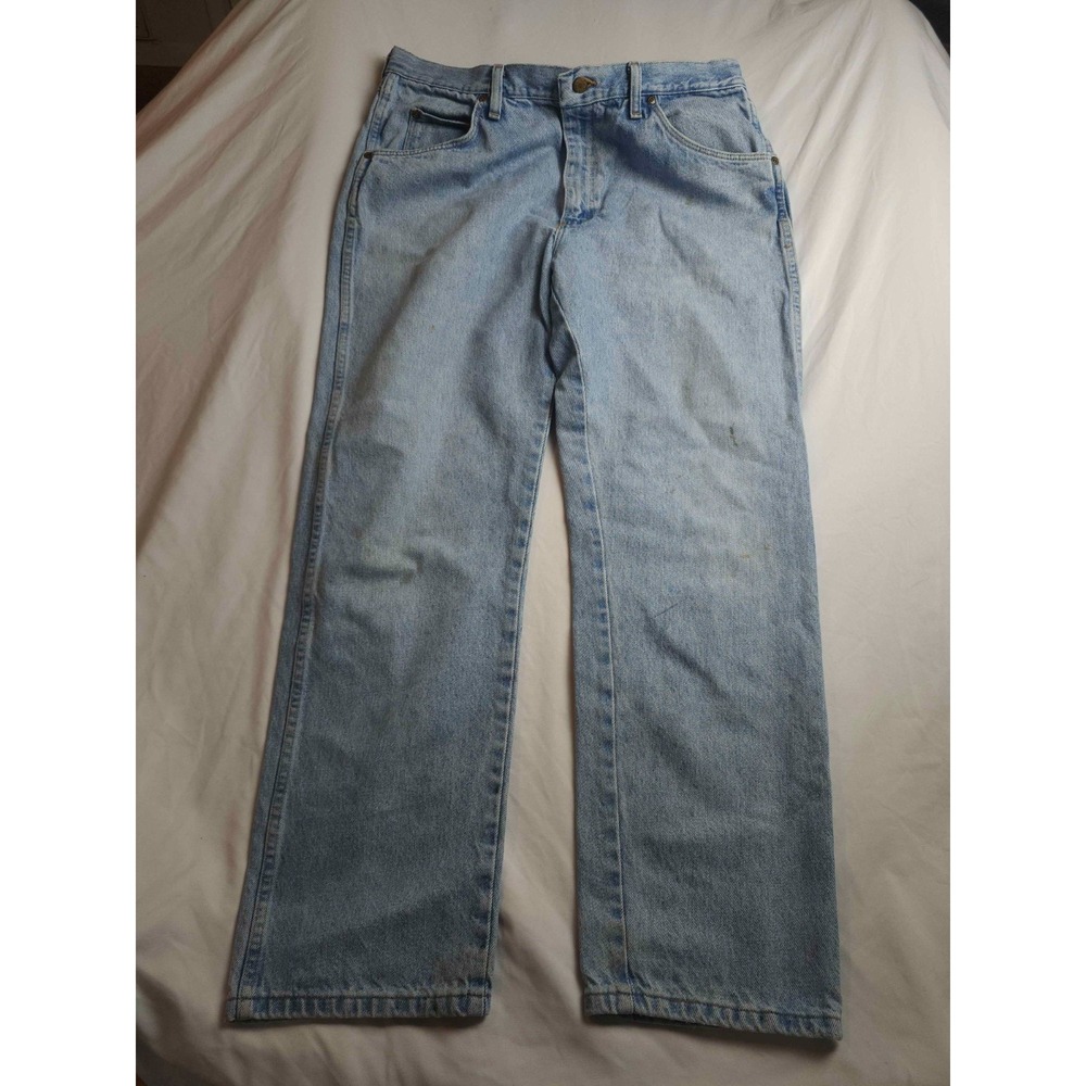 Wrangler Jeans Mens Size 36X30 Light Blue Denim Casual Workwear Utility 96501SL